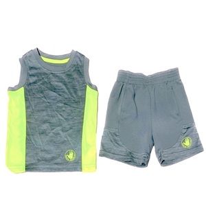 Body Glove Gray & Lime Green Matching Set, Toddler Size 12 Months